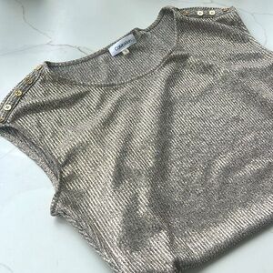 Calvin Klein Gold Ruched Top